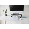 Bodenständer unter Monitor, schwarz, 20 kg Gewicht, Powerton, ergo
