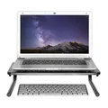 Bodenständer unter Monitor, schwarz, 20 kg Gewicht, Powerton, ergo