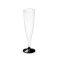 Sektglas (PS) zweiteilig mit schwarzem Fuß durchmesser 60mm 0,1L [20 St.]