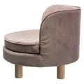 Weiteres Produktbild Sofa LIVIA, rund auf einem Holzstativ, 48 x 40 cm, altrosa