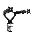 Für 2 Monitoren, 2-9KG, 17"-30", USB HUB + Jack, 75x75/100x100, grau