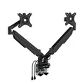Für 2 Monitoren, 2-9 Kg, 17"-32", USB HUB, 75x75/100x100, schwarz