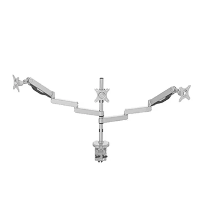 Hauptproduktbild Polohovatelný držák pro 3 monitory, 2-9KG, svorka a průchodka stolu, 17"-30", U