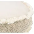 BOHO ovales Kissen, beige 100 x 85 cm
