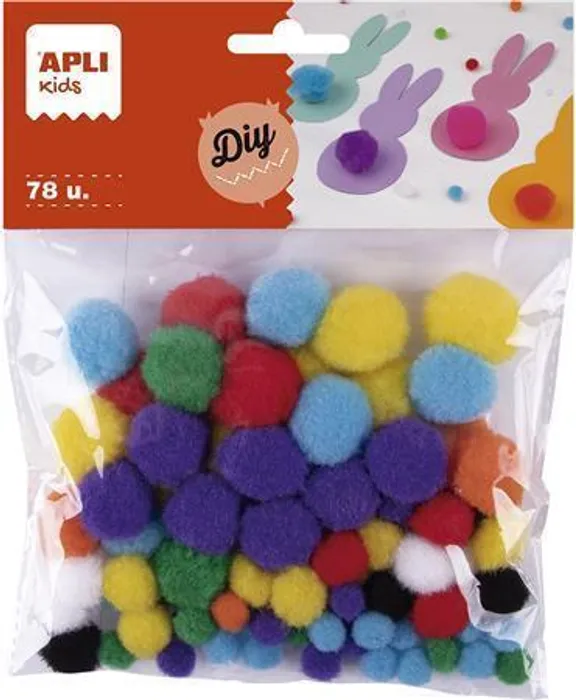 Hauptproduktbild Pom-pom, mix barev, APLI "Creative"
