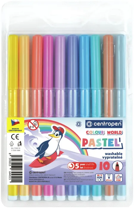 Hauptproduktbild Popisovač CENTROPEN 7550 sada 10 PASTEL barev (fixy)