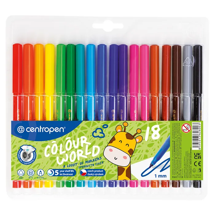 Hauptproduktbild Popisovač CENTROPEN 7550 sada 18 barev (fixy)