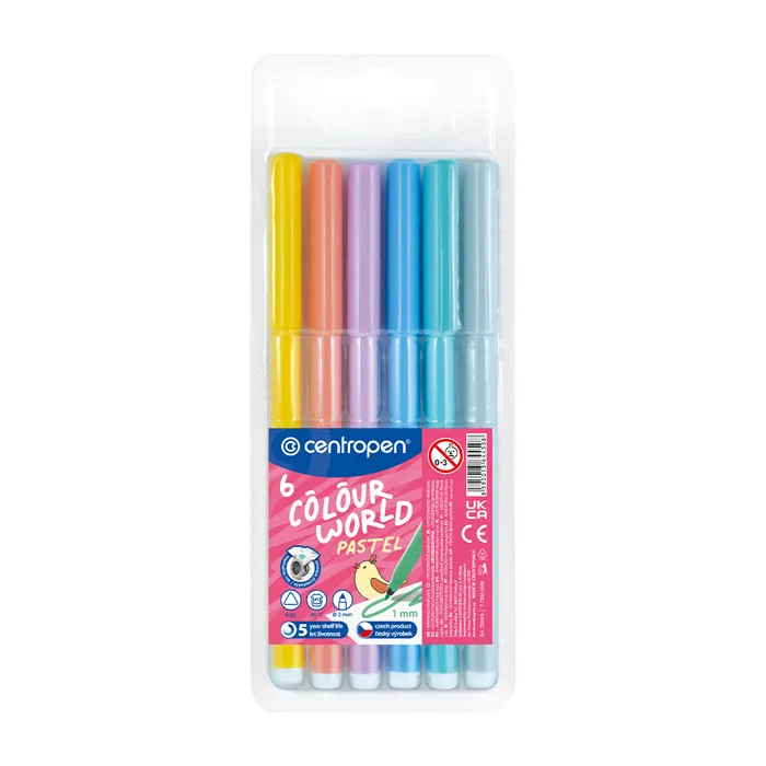 Hauptproduktbild Popisovač CENTROPEN 7550 sada 6 PASTEL barev (fixy)