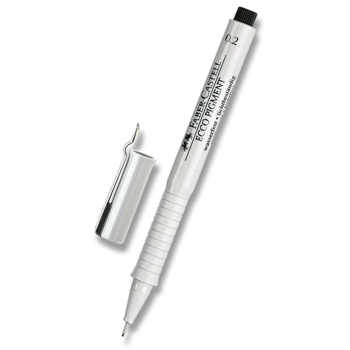 Hauptproduktbild Popisovač Ecco Pigment  0.2, černá Faber Castell (166299)