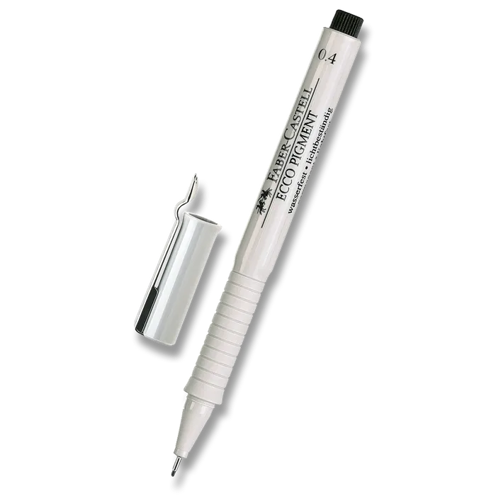 Hauptproduktbild Popisovač Ecco Pigment  0.4, černá Faber Castell (166499)