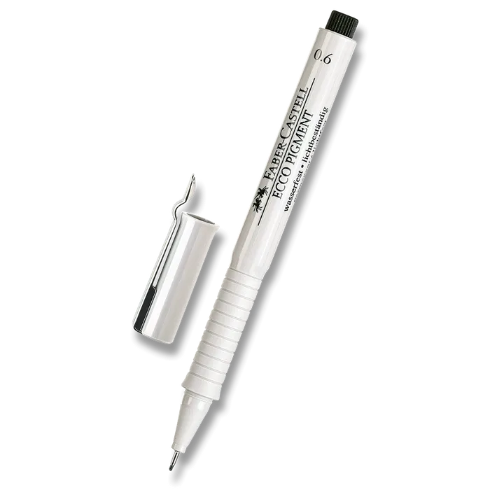 Hauptproduktbild Popisovač Ecco Pigment  0.6, černá Faber Castell (166699)