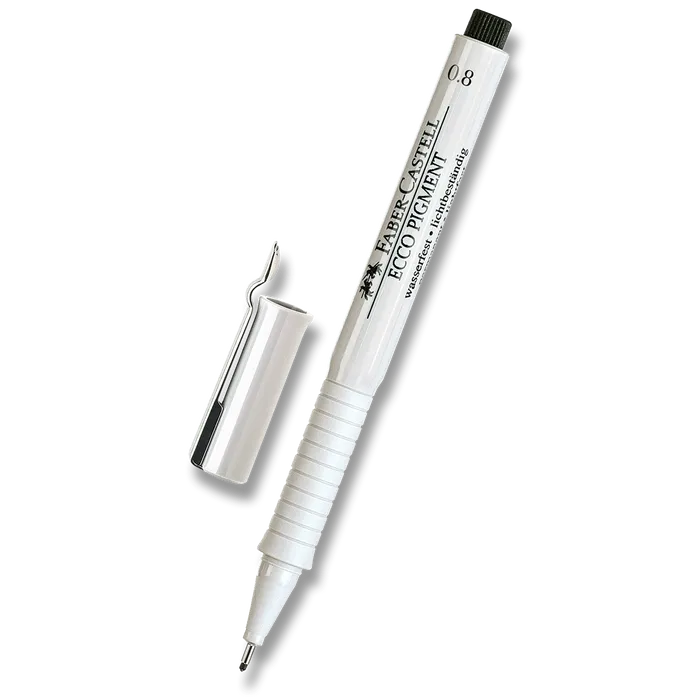 Hauptproduktbild Popisovač Ecco Pigment  0.8, černá Faber Castell (166899)