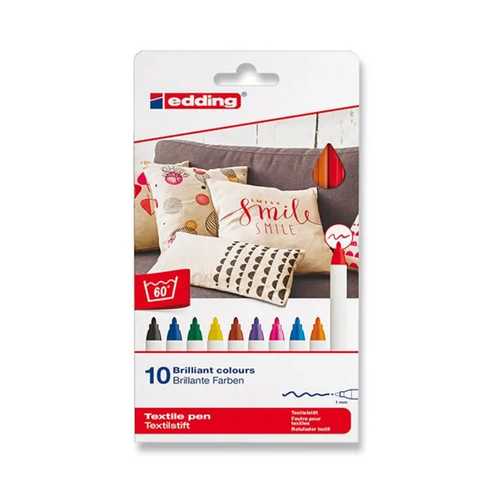 Hauptproduktbild Popisovač Edding na textil 4600 10 barev
