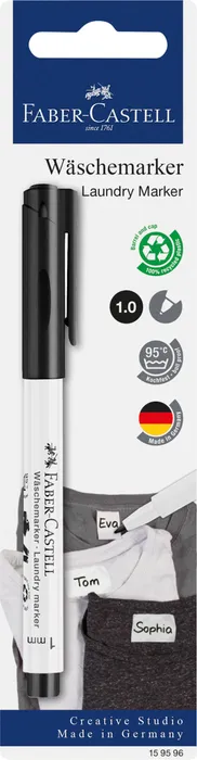 Hauptproduktbild Popisovač Faber-Castell 159596 na textil, černá, blistrová karta 1 ks