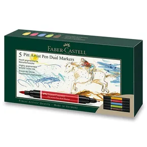 Faber-Castell 162005 Pitt Artist Pen Dual Marker 5er Set