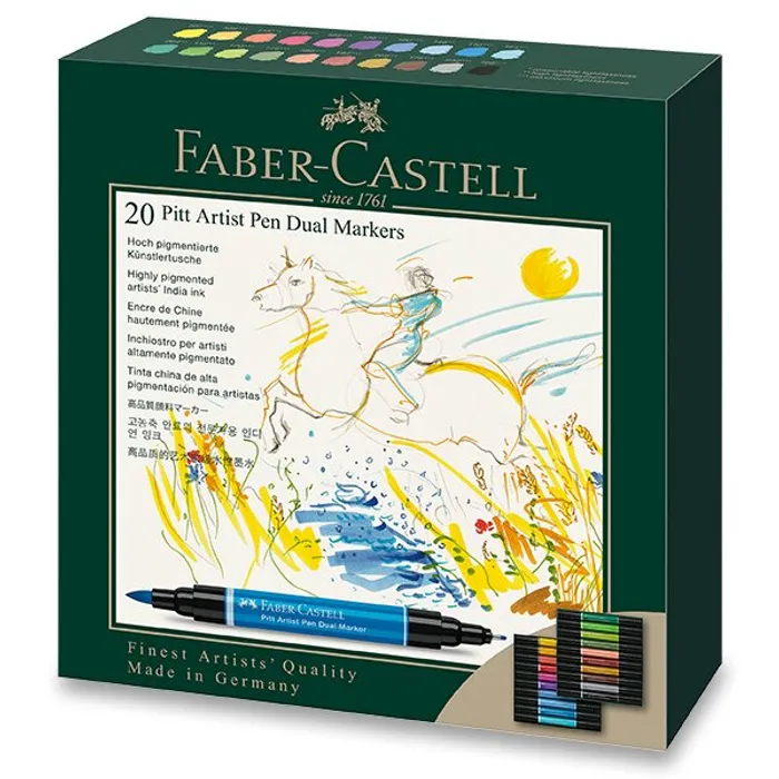 Hauptproduktbild Popisovač Faber-Castell 162020 Pitt Artist Pen Dual Marker sada 20 ks