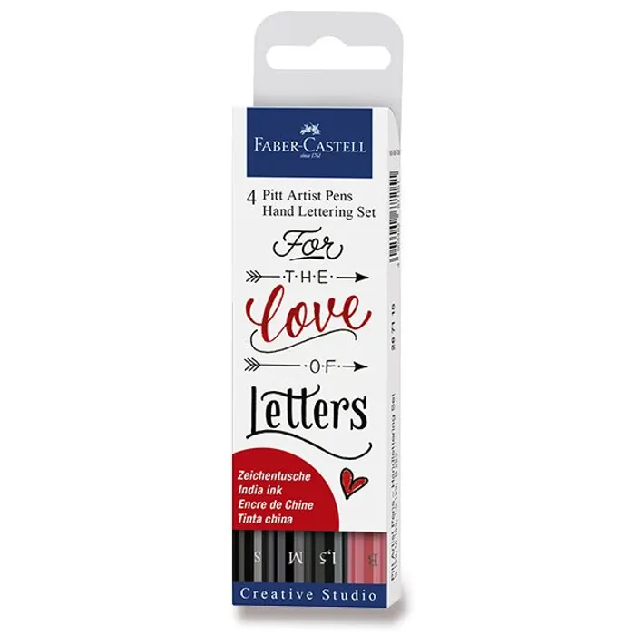 Hauptproduktbild Popisovač Faber-Castell 267115 Pitt Artist Pen Hand Lettering 4 kusy