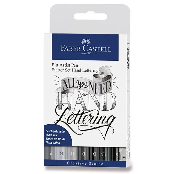 Hauptproduktbild Popisovač Faber-Castell 267118 Pitt Artist Pen Hand Lettering 9 kusů