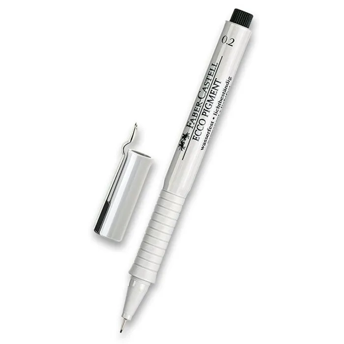 Hauptproduktbild Popisovač Faber-Castell Ecco Pigment - černý 0,2 mm