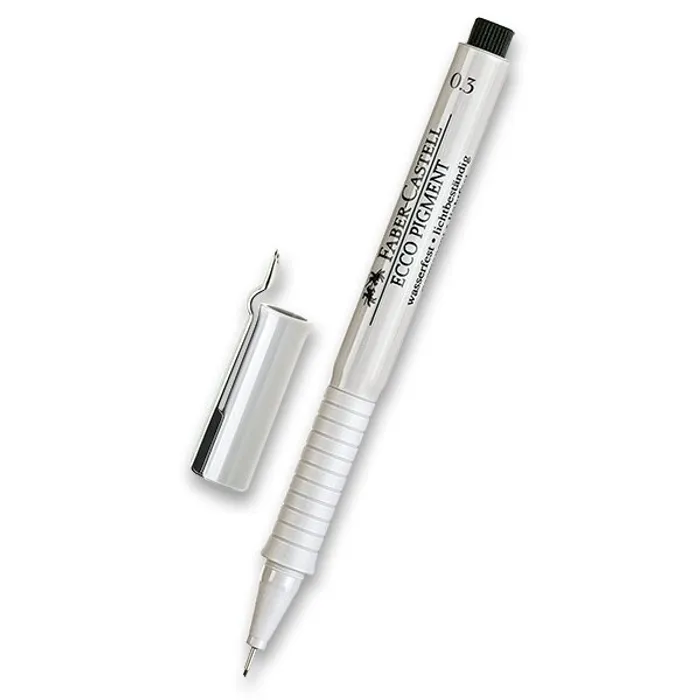Hauptproduktbild Popisovač Faber-Castell Ecco Pigment - černý 0,3 mm