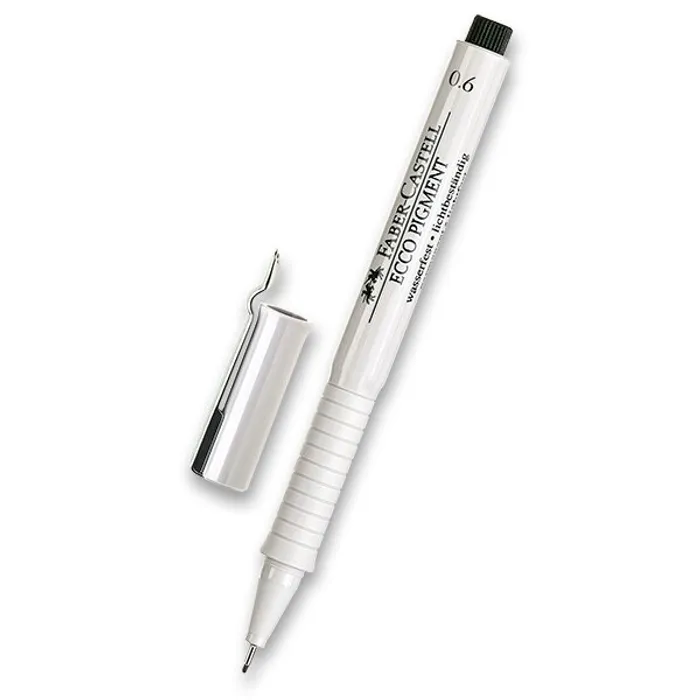 Hauptproduktbild Popisovač Faber-Castell Ecco Pigment - černý 0,6 mm