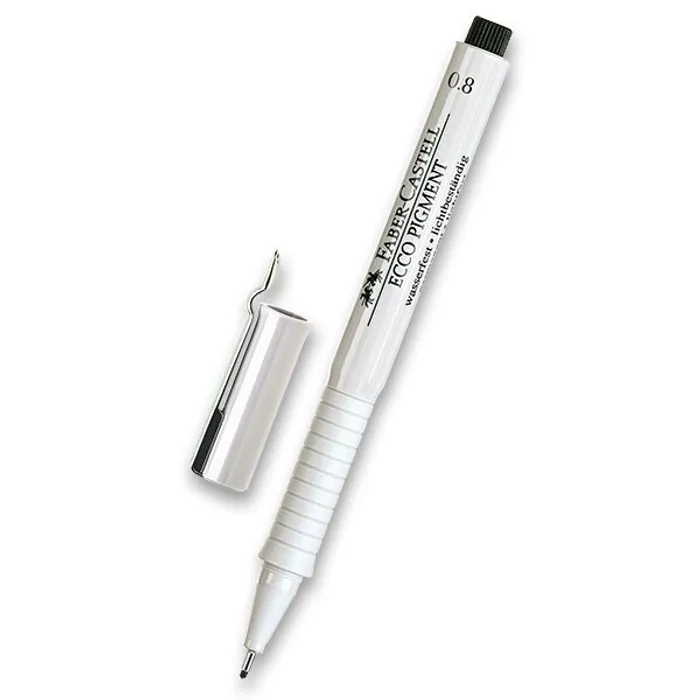 Hauptproduktbild Popisovač Faber-Castell Ecco Pigment - černý 0,8 mm