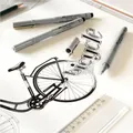 Weiteres Produktbild Faber-Castell Ecco Pigment Stift-Set 4er-Pack, schwarz, ungerade Spitzen
