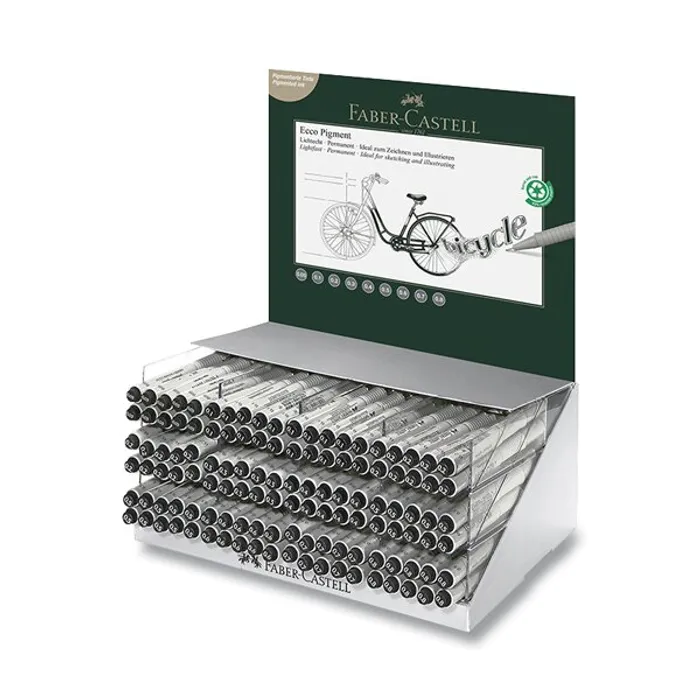 Hauptproduktbild Popisovač Faber-Castell Ecco Pigment stojánek, 120 ks
