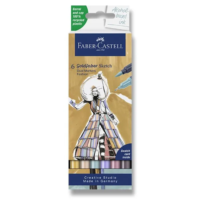 Hauptproduktbild Popisovač Faber-Castell Goldfaber Sketch Dual Marker Fashion sada, 6 barev