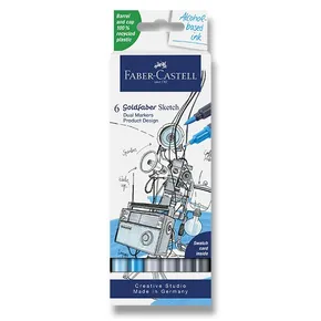 Faber-Castell Goldfaber Sketch Dual Marker Product Design Set, 6 Farben