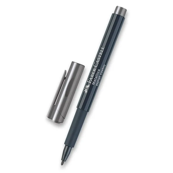 Hauptproduktbild Popisovač Faber-Castell Metallics tmavě stříbrná