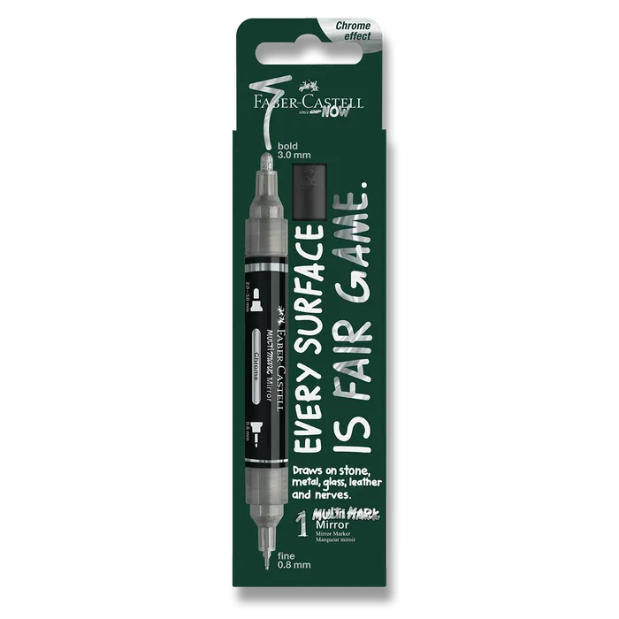 Hauptproduktbild Popisovač Faber-Castell Multimark Mirror - 551, chrome, blistr