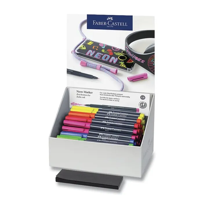 Hauptproduktbild Popisovač Faber-Castell Neon stojánek, 60 ks