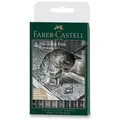 Faber-Castell Pitt Artist Pen Black&Grey 8er-Set, verschiedene Federn, schwarz und grau