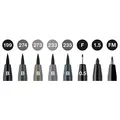 Faber-Castell Pitt Artist Pen Black&Grey 8er-Set, verschiedene Federn, schwarz und grau