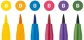 Faber-Castell 167103 Pitt Artist Pen Pinsel 6-tlg., Grundfarben