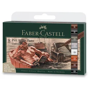 Faber-Castell Pitt Artist Pen Brush Classic 8er-Set, verschiedene Spitzen