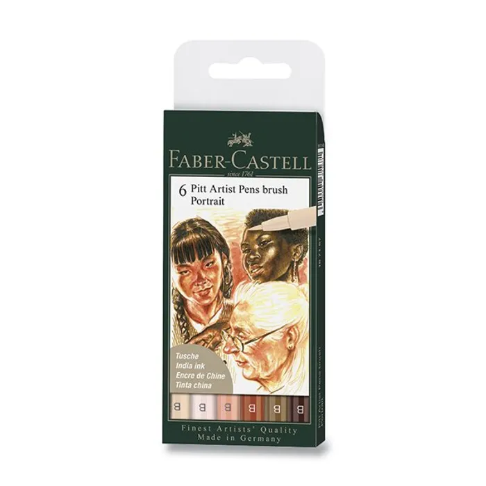 Hauptproduktbild Popisovač Faber-Castell Pitt Artist Pen Brush Portrait, 6 ks