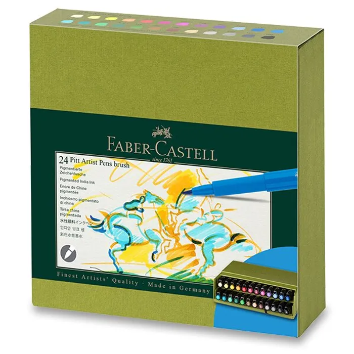Hauptproduktbild Popisovač Faber-Castell Pitt Artist Pen Brush studio box, 24 ks