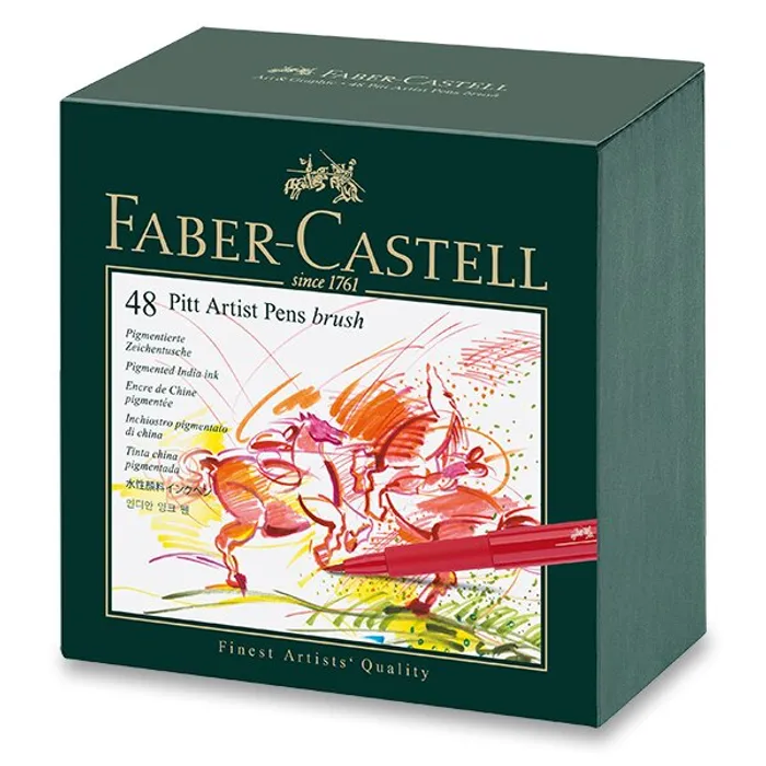 Hauptproduktbild Popisovač Faber-Castell Pitt Artist Pen Brush studio box, 48 ks