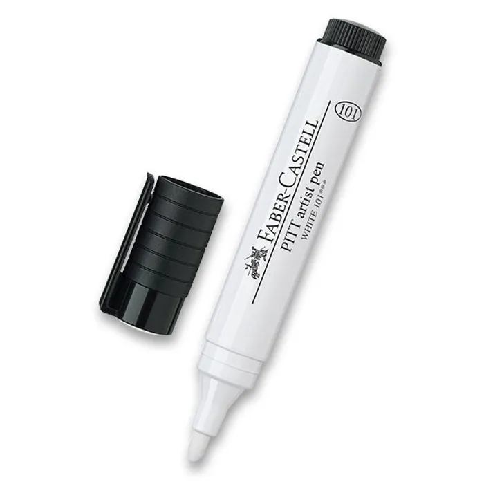 Hauptproduktbild Popisovač Faber-Castell Pitt Artist Pen Bullet Nib - bílý