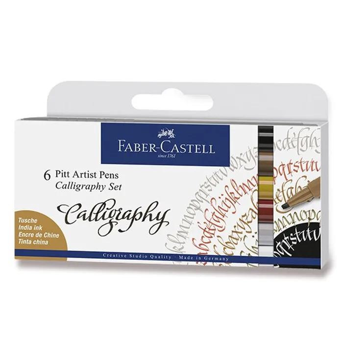 Hauptproduktbild Popisovač Faber-Castell Pitt Artist Pen Calligraphy - 6 kusů