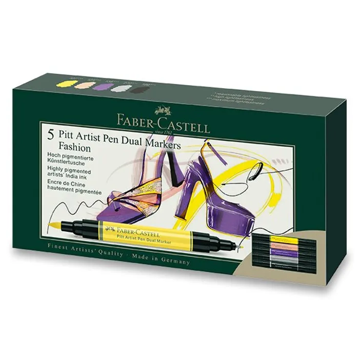 Hauptproduktbild Popisovač Faber-Castell Pitt Artist Pen Dual Marker Fashion sada 5 ks