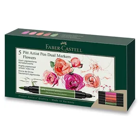 Faber-Castell Pitt Artist Pen Dual Marker Flowers 5er Set