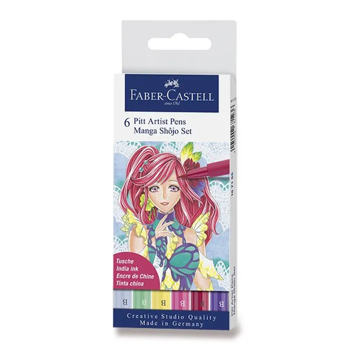 Hauptproduktbild Popisovač Faber-Castell Pitt Artist Pen Manga 6 kusů, Shojo