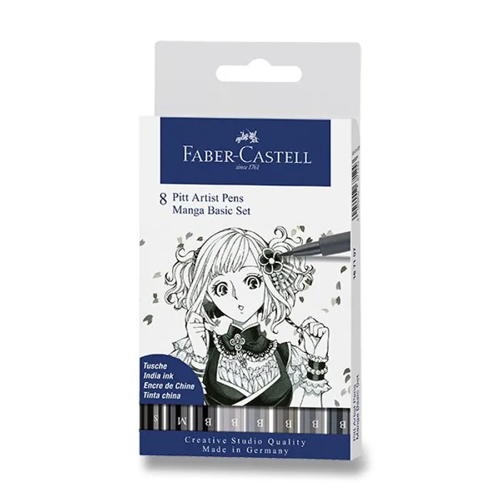 Hauptproduktbild Popisovač Faber-Castell Pitt Artist Pen Manga 8 kusů, Manga Basic