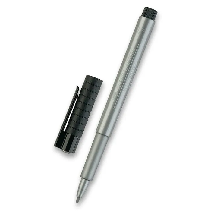 Hauptproduktbild Popisovač Faber-Castell Pitt Artist Pen Metallic stříbrný