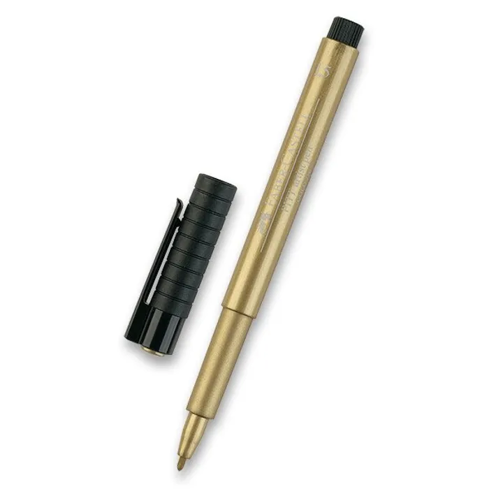 Hauptproduktbild Popisovač Faber-Castell Pitt Artist Pen Metallic zlatý