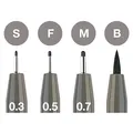 Weiteres Produktbild Faber-Castell Pitt Artist Pen 4er-Set, verschiedene Spitzen, grau
