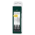 Faber-Castell Pitt Artist Pen 4er-Set, XS, S, F, M, schwarz
